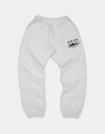 Corteiz 4Starz Alcatraz Sweatpants White, Elevate your loungewear game with these trendy and relaxed pants.