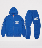 Corteiz Gasolina Royal Blue Tracksuit, Elevate your streetwear game with this vibrant and comfortable ensemble.